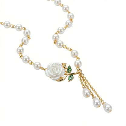 Camellia Tassel Necklace