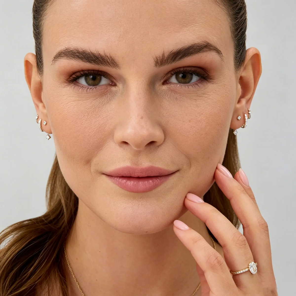 3 Pair Vertical Helix Earrings Set