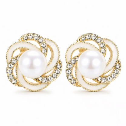 Pearl Flower Cluster Earrings