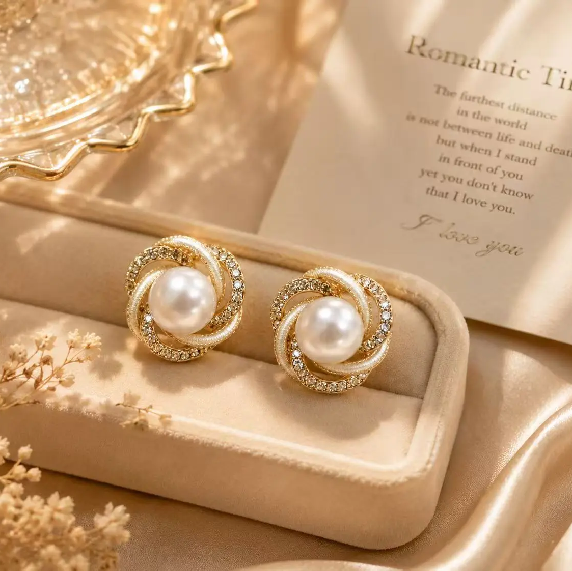 Pearl Flower Cluster Earrings