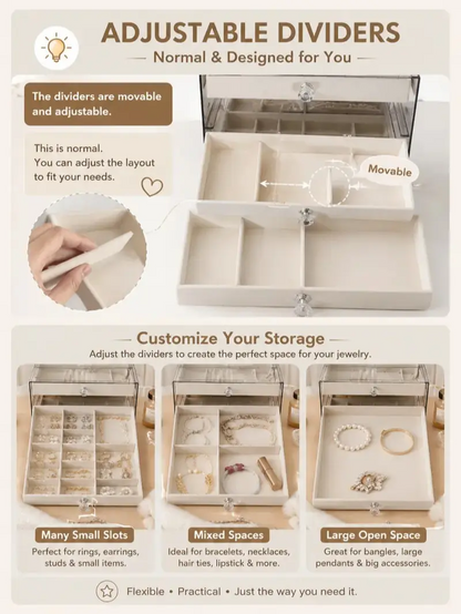 5 Layer Velvet Jewelry Box