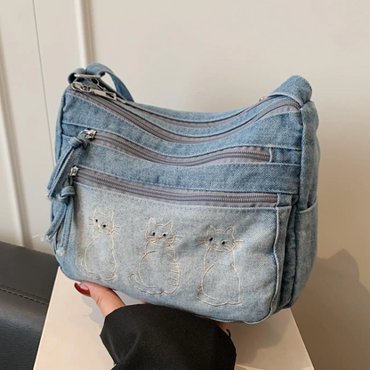 Cherry Denim Bag