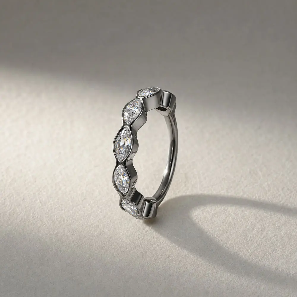 Micro Paved Hinged Nose Ring
