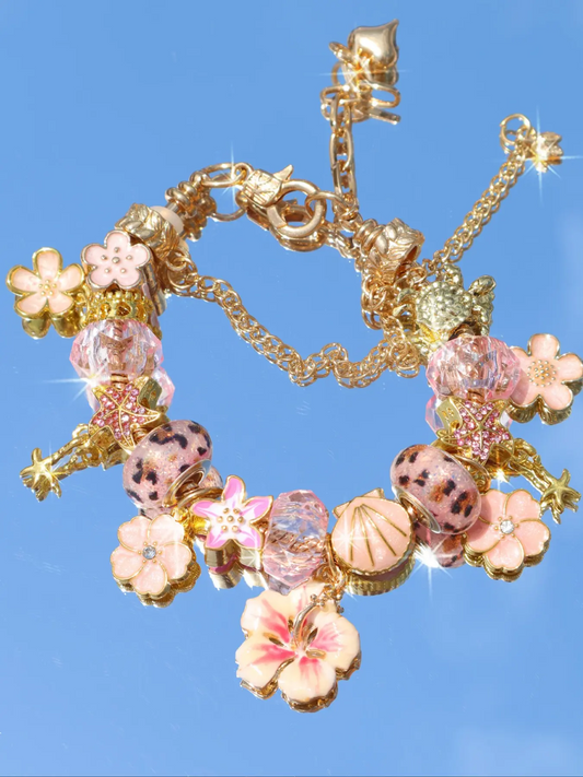 Cherry Blossom Charm Bracelet