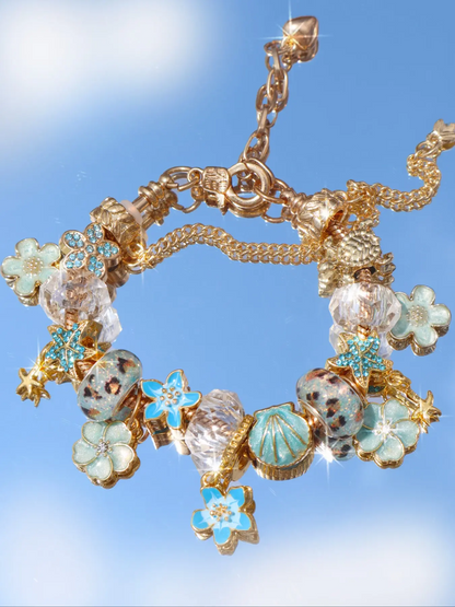 Cherry Blossom Charm Bracelet