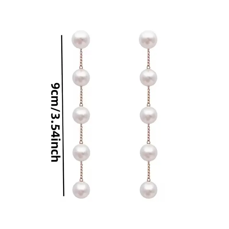 Long Tassel Pearl Earrings