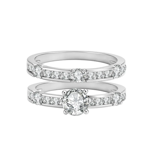2pc Luna Pave Ring Set