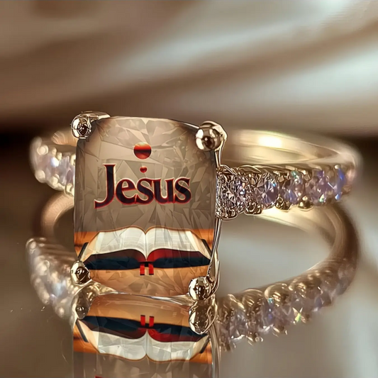 Jesus Book Square Ring