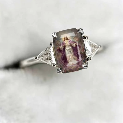 Jesus Oil Art Statement Ring