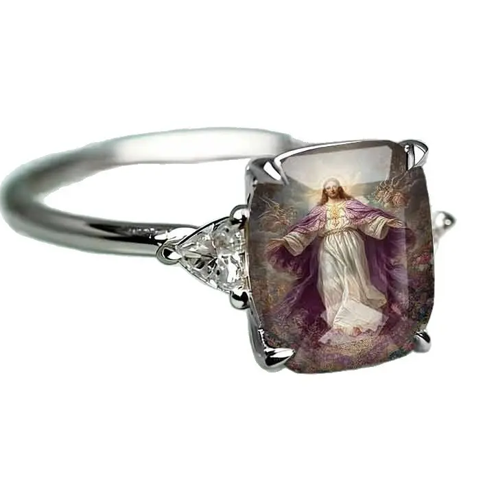 Jesus Oil Art Statement Ring