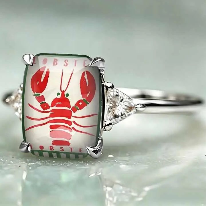Red Lobster Statement Ring