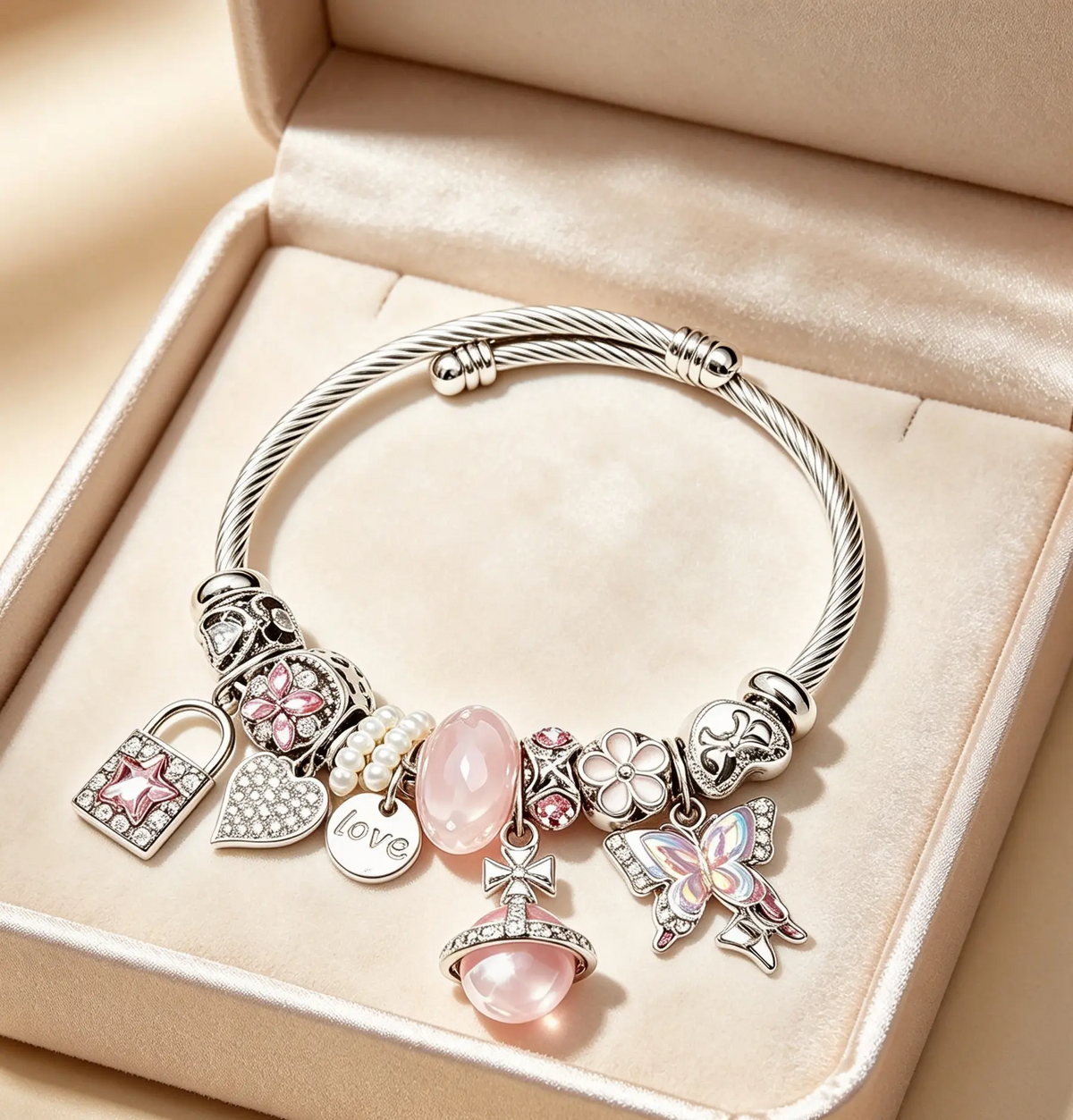Dreamy Crystal Charms Bracelet