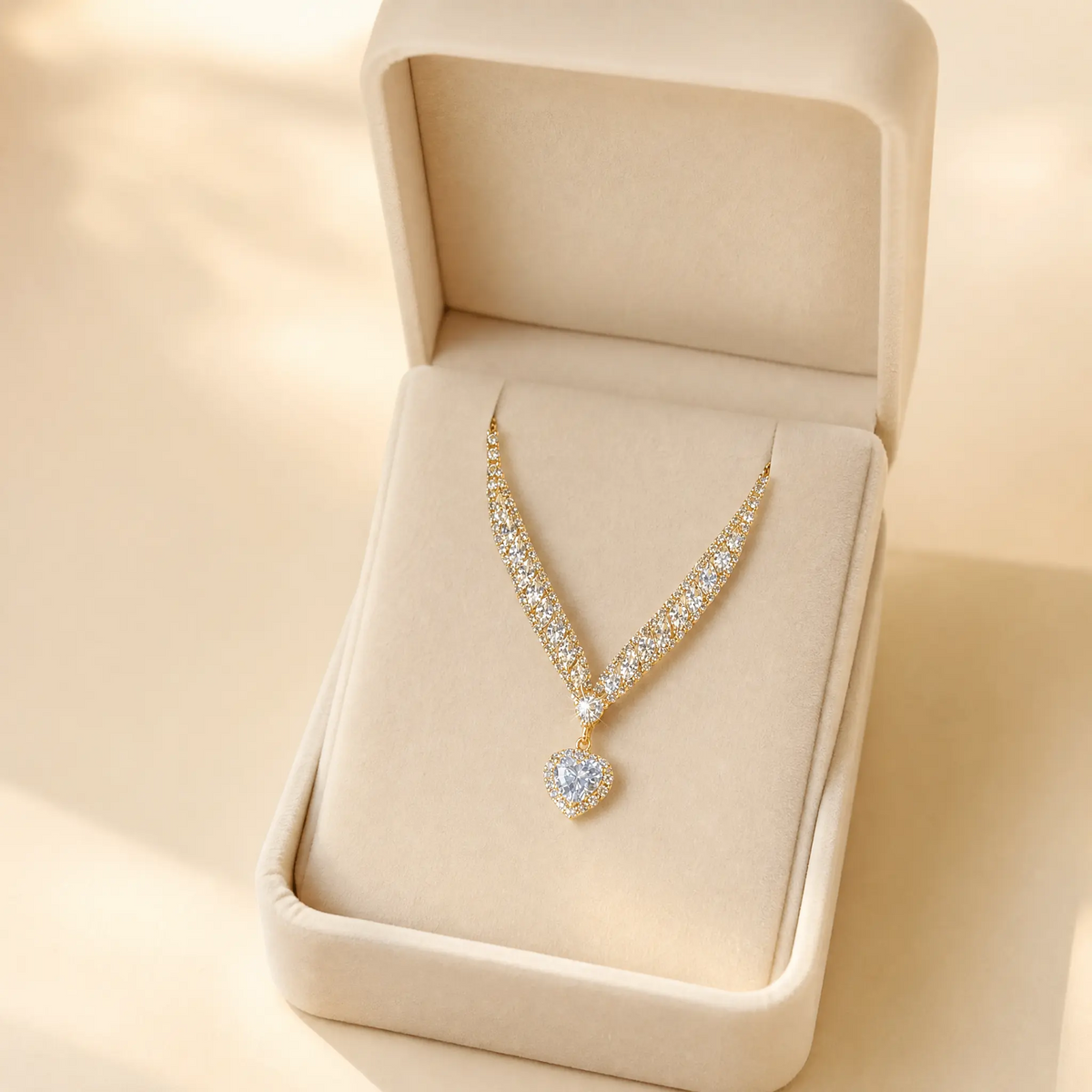 Sparkly Heart Necklace