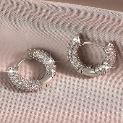 Exquisite Zirconia Huggie Earrings
