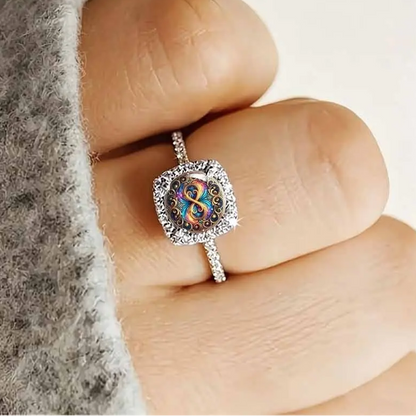 Infinity Symbol Pave Ring