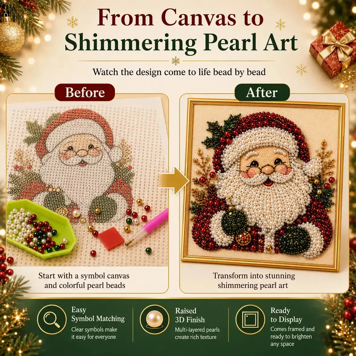 Beaded Pearl Diamond Art Kit