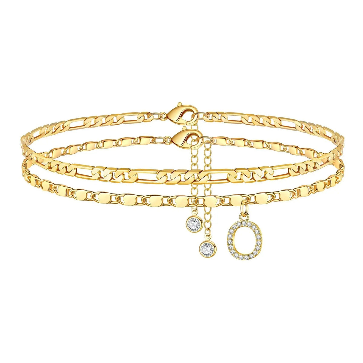 Figaro Initial Letter Anklet Set