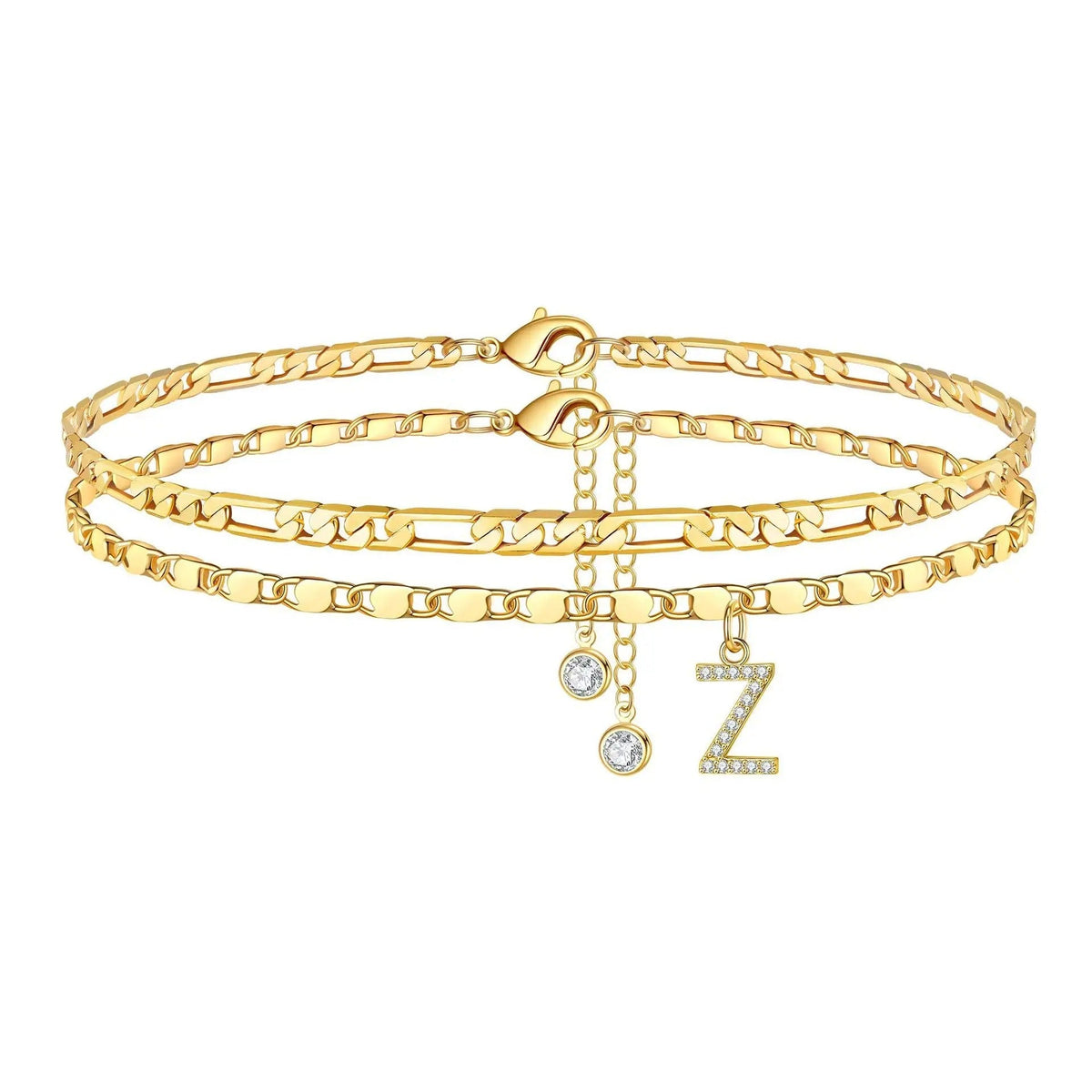 Figaro Initial Letter Anklet Set