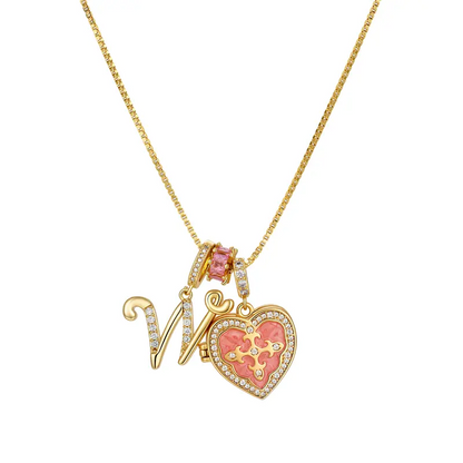 Fleur De Lis Initial Necklace