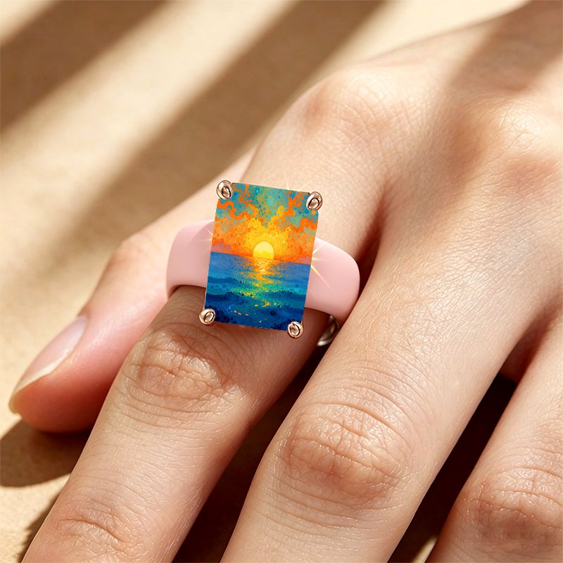 Sunset Sea Silicone Ring