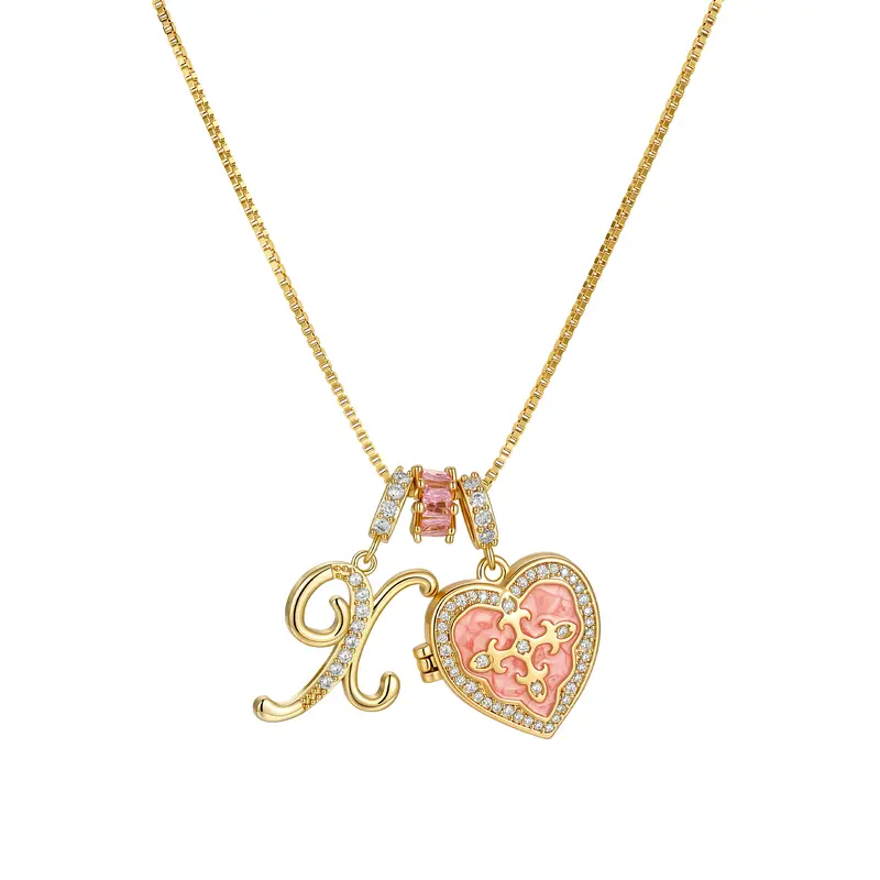 Fleur De Lis Initial Necklace